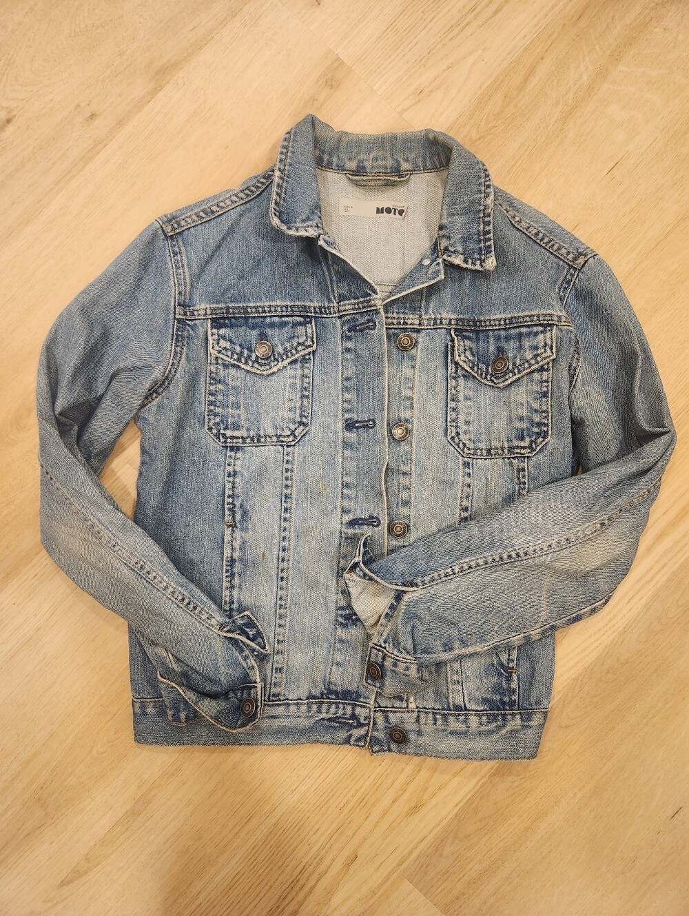 Topshop | Moto Denim Trucker Jacket